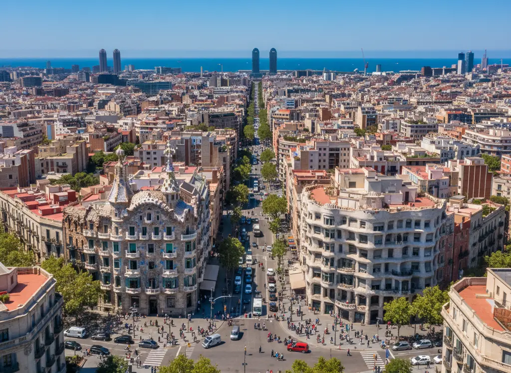 Mudarse de Graz a Barcelona ofrece más sol y vistas al mar Mediterráneo.