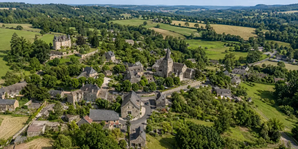 Marmanhac - Francia vista desde arriba
